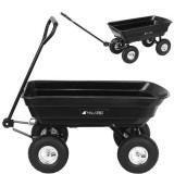 Cumpara ieftin Carucior Gradina Basculant Malatec 3 in 1, 250 kg, 100L, Negru, Roti Pneumatice, Roaba Multifunctionala Transport Greu