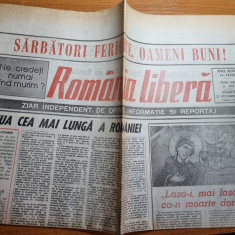 romania libera 22 decembrie 1990-1 an de la revolutie