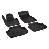 Covorase Cauciuc Tip Tavita BMW X3 E83 2003-2010 + Protectie Tunel Spate, Negre