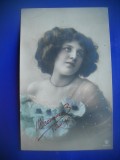 HOPCT 177 T FEMEI...FEMEI -CARTE POSTALA ROMANTICA- ROMANIA -CIRCULATA