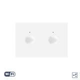 Modul Intrerupator Dublu Cap Scara / Cruce Wi-Fi cu Touch LIVOLO, standard italian &ndash; Serie Noua, Alb SmartElectro IntelligentHouse
