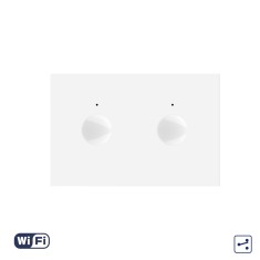 Modul Intrerupator Dublu Cap Scara / Cruce Wi-Fi cu Touch LIVOLO, standard italian &ndash; Serie Noua, Alb SmartElectro IntelligentHouse