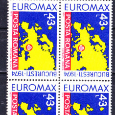 TSV$ - 1974 LP 856 EXPO DE MAXIMAFILIE „EUROMAX”, BUC., BLOC X 4 MNH/** LUX