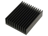 Radiator extrudat cu aripioare, neagră