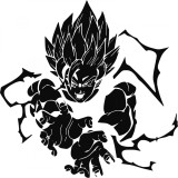 Sticker Auto Goku , Autocolant Dragon Ball pentru Masina sau Laptop