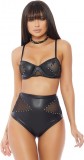 Set Lenjerie Forplay Addiction Bra and Panty - Negru