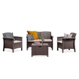 Cumpara ieftin Set de mobilier de grădină Venus cu 4 locuri, maro