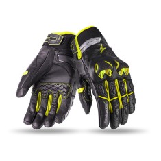 Manusi barbati pentru scuter - motocicleta Racing/Naked vara Seventy model SD-N32 negru/galben Negru/galben M (8 cm)