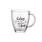 Cana 310 ml, cu mesaj Great Day, Transparent, Sticla, 9x10 cm, ATU-083673