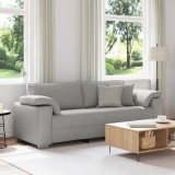 vidaXL Canapea de 3 persoane, gri nor, 178 cm, textil