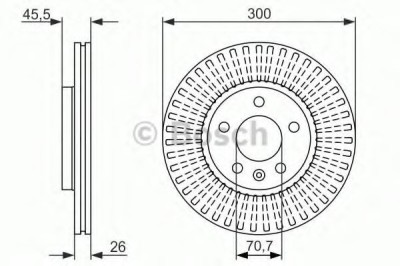 Disc frana CHEVROLET CRUZE Station Wagon (J308) (2012 - 2016) BOSCH 0 986 479 C56 foto