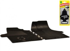Set Covorase Auto Cauciuc Umbrella Pentru Volkswagen T5 (2003-2010) , 2Pcs + Odorizant Auto Bradut Wunder-Baum Black Ice