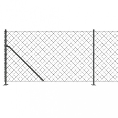 Gard plasa de sarma cu bordura, antracit, 1x10 m GartenMobel Dekor foto