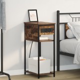 vidaXL Dulap de noapte Stejar afumat 28.1 x 40.9 x 75 cm Lemn compozit