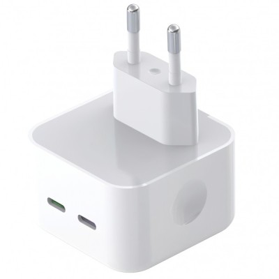 Incarcator Retea XO Design L102, 35W, 3A, 2 x USB-C, Alb foto