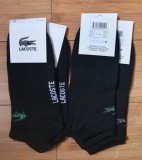 Set sosete barbati 4 perechi scurte Lacoste negru bumbac noi 41/46, 41-46