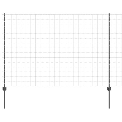 vidaXL &amp;Icirc;ngrădire cu st&amp;acirc;lpi Gri 1.5 x 10 m Oțel 3336092 foto