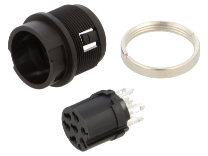 Conector circular mamă 7 pini IP40