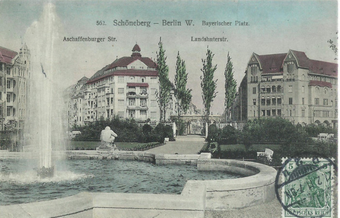 AMS# - ILUSTRATA SCHONEBERG - BERLIN W. BAYERISCHER PLATZ CIRCULATA 1911