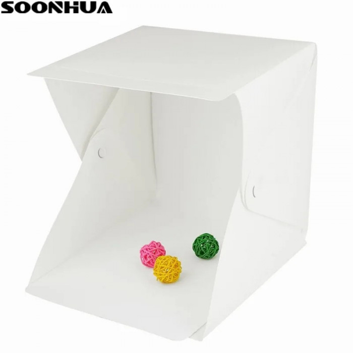 Snhua-Mini Cutie de iluminat pentru fotografie, pliabilă, portabilă, softbox, LE