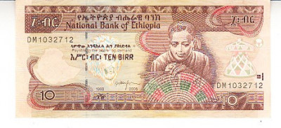 M1 - Bancnota foarte veche - Etiopia - 10 birr - 2006 foto