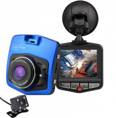 Camera auto Dubla iUni Dash 806, Full HD, 12Mpx, 2.5 Inch, 170 grade, Parking monitor, G senzor, Senzor de miscare, Blue foto