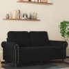 VidaXL Canapea cu 2 locuri, negru, 120 cm, catifea 359524