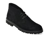 Ghete elegante CLARKS negre, BERWICK DB, din piele intoarsa