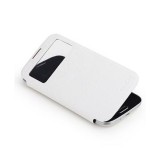 Husa Flip Carte Rock Magic S-View Samsung Galaxy S4, Alb