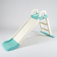 Tobogan pentru copii MyKids alb-turcoaz, 140 cm, interior/exterior