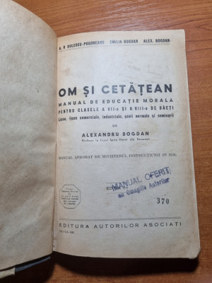 manual de educatie morala-om si cetatean-pt clasele a 7-a si a 8-a-din anul 1936 foto