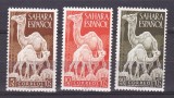 Sahara Spaniola 1951 fauna camile MI 122-124 MNH