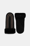 UGG mănuși din piele de căprioară culoarea negru, 100907