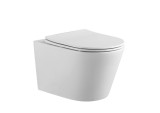 Cumpara ieftin Set Vas WC Suspendat, Model LX-1905, Fara Rama, Rimless, Iesire Orizontala P-Trap, Dimensiuni 525 x 360 x 320 mm, Alb, Ceramica, Capac cu Inchidere Le