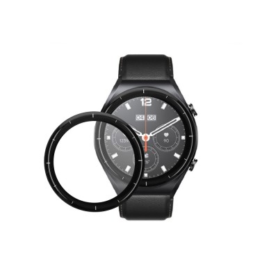 Set 2 Folii de protectie Kwmobile pentru Xiaomi Watch S1, Transparent/Negru, Polimer, KWM000024WU001C foto