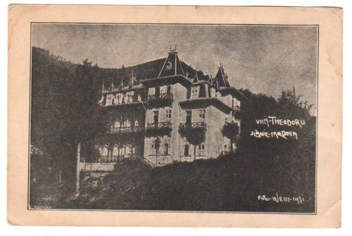 SV * Slanic Moldova * VILA THEODORU * anii &#039;30 * format mare 163 x 107 mm