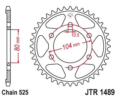 Pinion transmisie spate JT Sprockets JTR1489, 42 dinti foto
