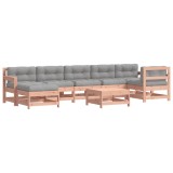 Set mobilier de gradina cu perne, 8 piese, lemn masiv douglas