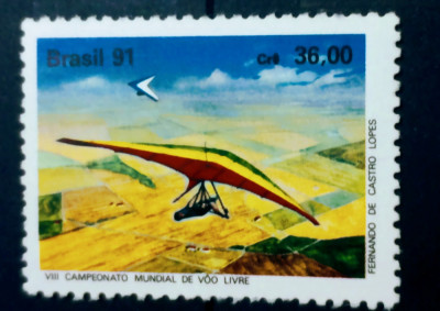 Brazilia 1991 parapantă aviație sport serie 1v mnh foto