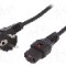 Cablu alimentare AC, 5m, 3 fire, culoare negru, CEE 7/7 (E/F) &amp;#351;tecar in unghi, IEC C13 mama, IEC LOCK - IEC-EL269S