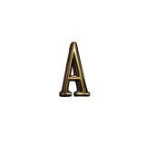 Cumpara ieftin Litera din plastic pentru apartament / poarta, autoadeziv, auriu, 55 mm, litera A