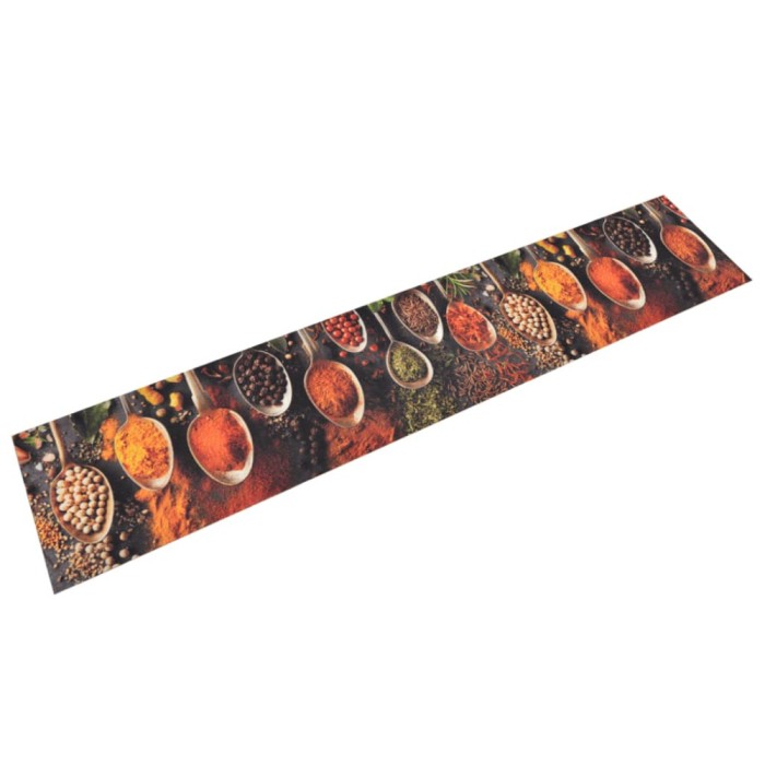 Gossi covor de bucatarie lavabil spoon &amp; spices, 60x300 cm, catifea