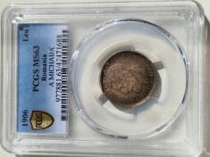 1 Leu 1906 MS 63 (UNC) luciu batere