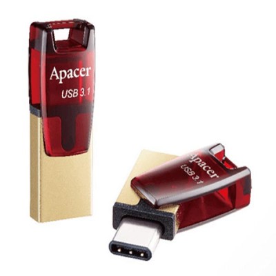 Memorie flash Apacer AH180 USB 3.2 - USB TYPE C 32GB OTG rosu AP32GAH180R-1 foto