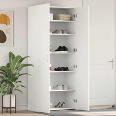 vidaXL Dulap pentru pantofi Alb 80 x 35.5 x 180 cm Lemn compozit