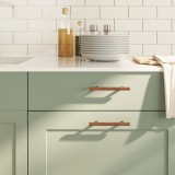 vidaXL M&acirc;nere de dulap, 10 buc., bronz, 96 mm, oțel inoxidabil