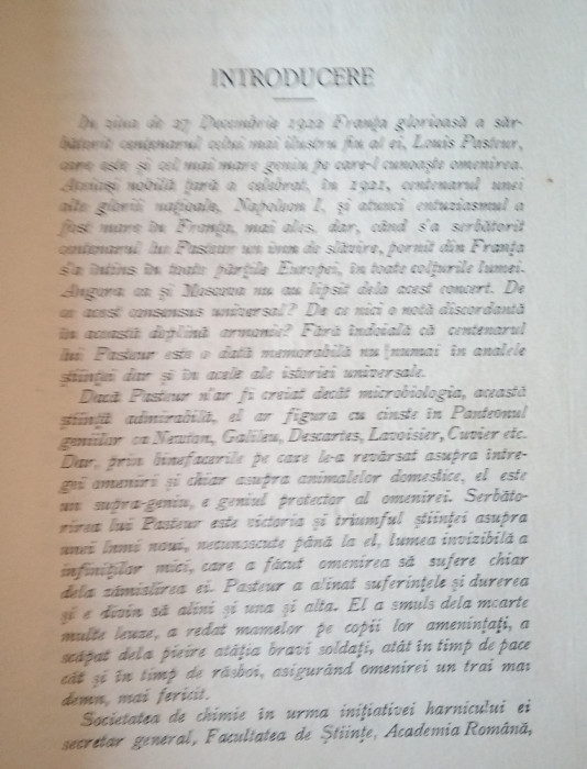 Pasteur, viata, sufletul, opera (Prof. Dr. G. Marinescu, 1923)