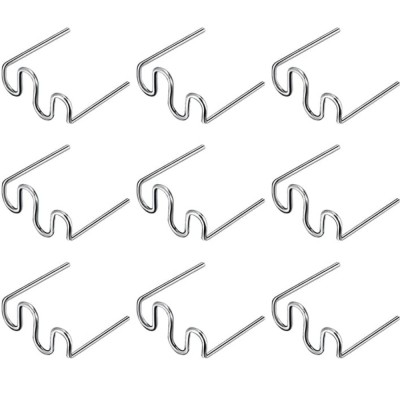 Set 100 Capse Pentru Pistol de Lipit, Reparat si Sudat Plastic, Cleme Model Tip S, 0.8mm, argintiu perlat foto