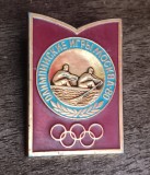 QW9 - N7 2 - Insigna - tematica sport - JO Moscova 1980 - canotaj, Europa