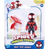 Figurina si accesoriu, Spidey And His Amazing Friends, Miles Morales, 8 cm, G1459
